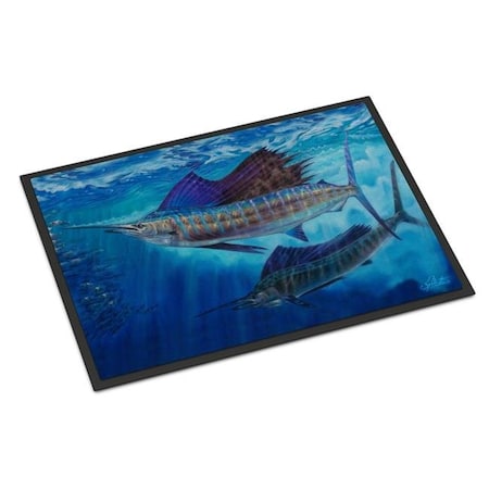 Carolines Treasures Carolines Treasures JMA2011MAT 18 x 27 in. Wide Open Sailfish Indoor or Outdoor Mat JMA2011MAT